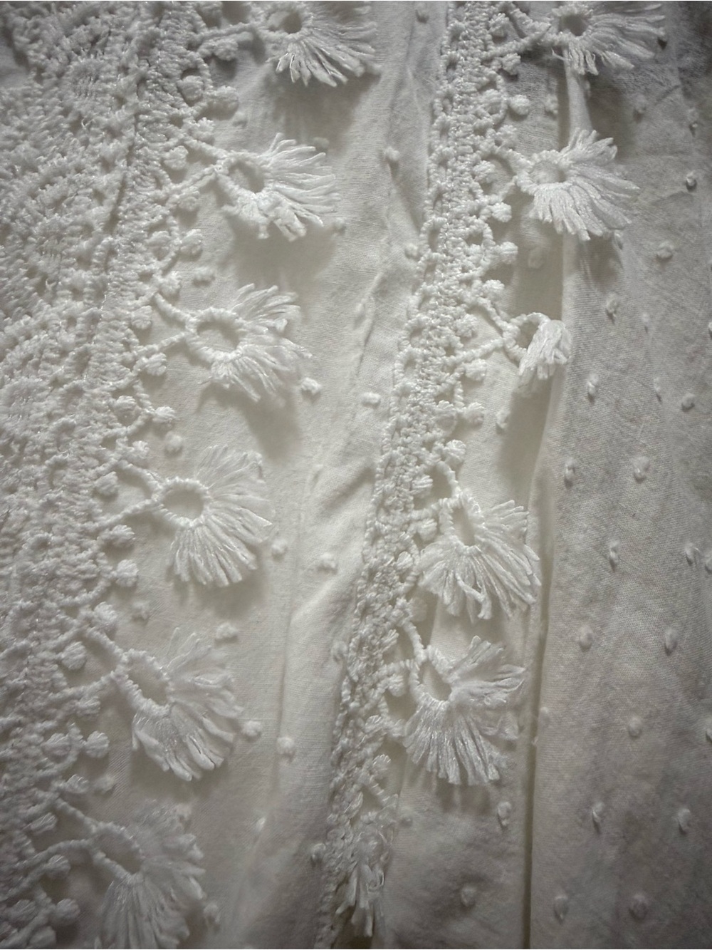 Simplee Apparel White V-Neck Eyelet & Lace Mini Dress - Picture 4 of 6
